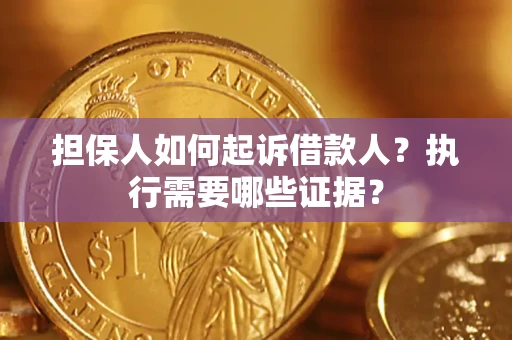 北京担保人如何起诉借款人？执行需要哪些证据？