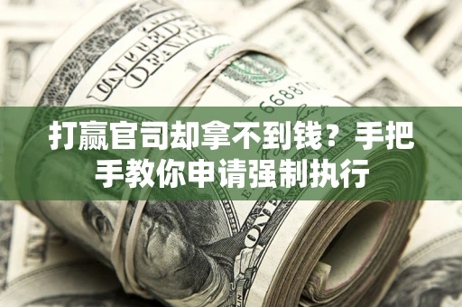 北京打赢官司却拿不到钱？手把手教你申请强制执行